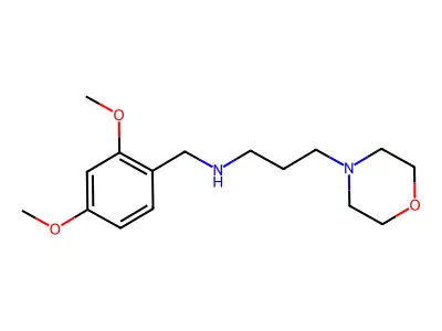 (2,4-Dimethoxy-benzyl)-(3-morpholin-4-yl-propyl)-amine structure