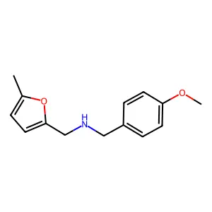 (4-Methoxy-benzyl)-(5-methyl-furan-2-ylmethyl)-amine structure