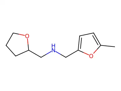 (5-Methyl-furan-2-ylmethyl)-(tetrahydro-furan-2-ylmethyl)-amine structure