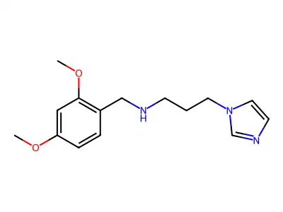 (2,4-Dimethoxy-benzyl)-(3-imidazol-1-yl-propyl)-amine structure