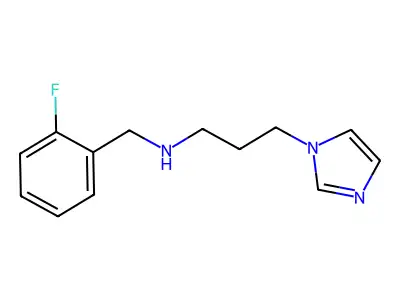 (2-Fluoro-benzyl)-(3-imidazol-1-yl-propyl)-amine structure