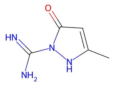 3-methyl-5-oxo-2,5-dihydro-1H-pyrazole-1-carboximidamide structure