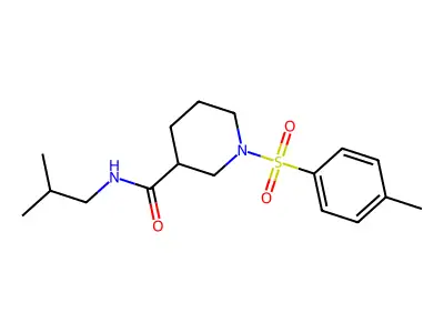 1-[(4-Methylphenyl)sulfonyl]-N-(2-methylpropyl)-3-piperidinecarboxamide structure