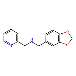 Benzo[1,3]dioxol-5-ylmethyl-pyridin-2-ylmethyl-amine structure