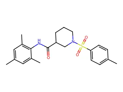 1-[(4-Methylphenyl)sulfonyl]-N-(2,4,6-trimethylphenyl)-3-piperidinecarboxamide structure