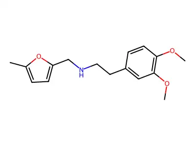 [2-(3,4-Dimethoxy-phenyl)-ethyl]-(5-methyl-furan-2-ylmethyl)-amine structure