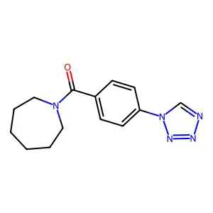 Azepan-1-yl-[4-(tetrazol-1-yl)phenyl]methanone structure
