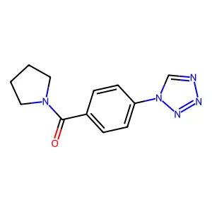 Pyrrolidin-1-yl-[4-(tetrazol-1-yl)phenyl]methanone structure