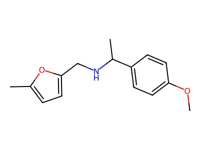[1-(4-Methoxy-phenyl)-ethyl]-(5-methyl-furan-2-yl-methyl)-amine structure