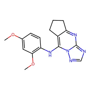 N-(2,4-dimethoxyphenyl)-6,7-dihydro-5H-cyclopenta[d][1,2,4]triazolo[1,5-a]pyrimidin-8-amine structure