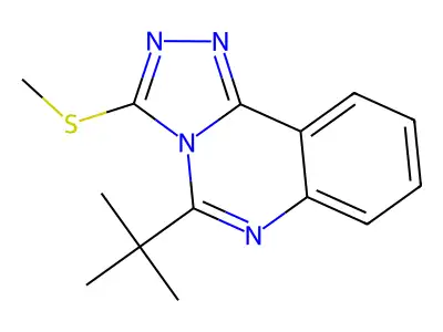 5-(1,1-Dimethylethyl)-3-(methylthio)-1,2,4-triazolo[4,3-c]quinazoline structure