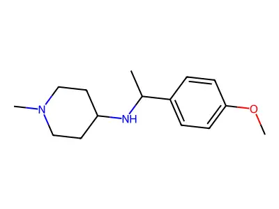 [1-(4-Methoxy-phenyl)-ethyl]-(1-methyl-piperidin-4-yl)-amine structure