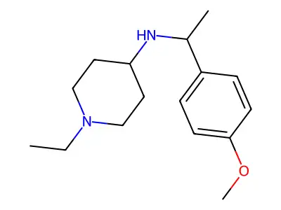 (1-Ethyl-piperidin-4-yl)-[1-(4-methoxy-phenyl)-ethyl]-amine structure
