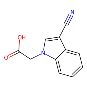 2-(3-cyano-1H-indol-1-yl)acetic acid structure