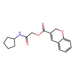 2H-Chromene-3-carboxylic acid cyclopentylcarbamoylmethyl ester structure