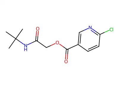 [2-(Tert-butylamino)-2-oxoethyl] 6-chloropyridine-3-carboxylate structure