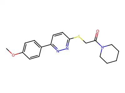 2-[6-(4-Methoxyphenyl)pyridazin-3-yl]sulfanyl-1-piperidin-1-ylethanone structure