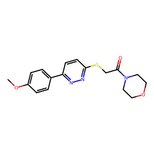2-[6-(4-Methoxy-phenyl)-pyridazin-3-ylsulfanyl]-1-morpholin-4-yl-ethanone structure