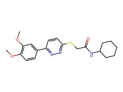 N-Cyclohexyl-2-[6-(3,4-dimethoxy-phenyl)-pyridazin-3-ylsulfanyl]-acetamide structure