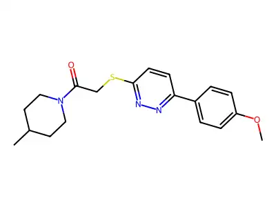 2-((6-(4-Methoxyphenyl)pyridazin-3-yl)thio)-1-(4-methylpiperidin-1-yl)ethanone structure