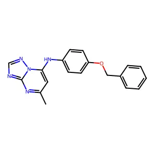 N-(4-benzyloxyphenyl)-5-methyl-[1,2,4]triazolo[1,5-a]pyrimidin-7-amine structure