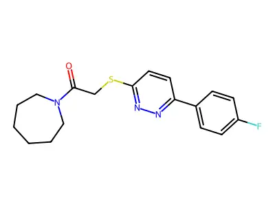 1-(Azepan-1-yl)-2-((6-(4-fluorophenyl)pyridazin-3-yl)thio)ethanone structure