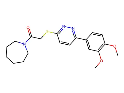 1-(Azepan-1-yl)-2-[6-(3,4-dimethoxyphenyl)pyridazin-3-yl]sulfanylethanone structure