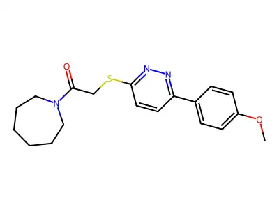 1-(Azepan-1-yl)-2-((6-(4-methoxyphenyl)pyridazin-3-yl)thio)ethanone structure