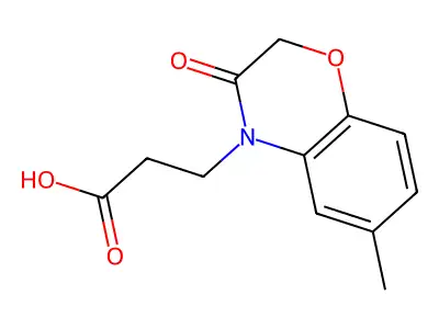 3-(6-Methyl-3-oxo-1,4-benzoxazin-4-yl)propanoic acid structure