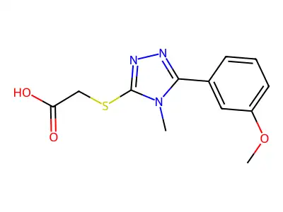 2-[[5-(3-Methoxyphenyl)-4-methyl-1,2,4-triazol-3-yl]sulfanyl]acetic acid structure