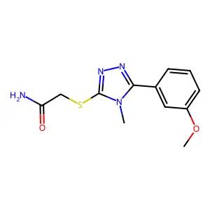 2-[[5-(3-Methoxyphenyl)-4-methyl-1,2,4-triazol-3-yl]sulfanyl]acetamide structure
