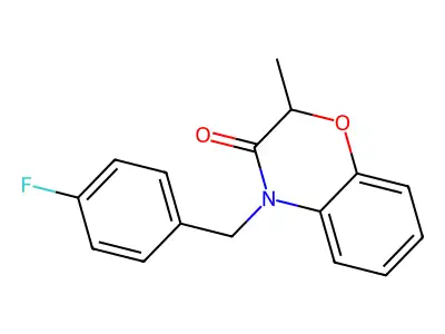 4-(4-fluorobenzyl)-2-methyl-2H-1,4-benzoxazin-3(4H)-one structure
