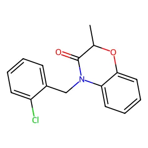 4-[(2-Chlorophenyl)methyl]-2-methyl-1,4-benzoxazin-3-one structure