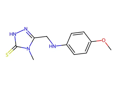 5-(((4-Methoxyphenyl)amino)methyl)-4-methyl-4H-1,2,4-triazole-3-thiol structure