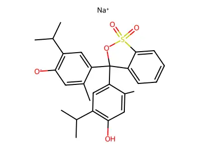 Sodium thymol blue structure