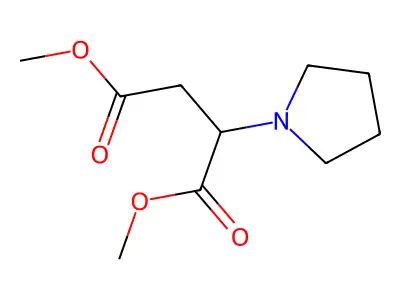 Dimethyl 2-pyrrolidin-1-ylbutanedioate structure