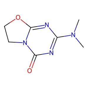 2-Dimethylamino-6,7-dihydro-oxazolo[3,2-a][1,3,5]triazin-4-one structure