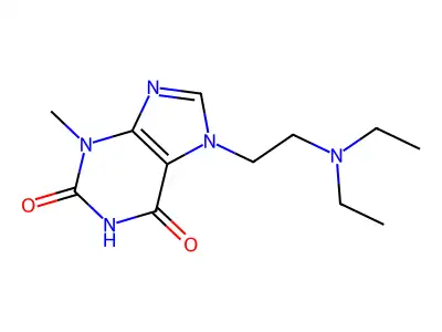 7-[2-(Diethylamino)ethyl]-3-methylpurine-2,6-dione structure