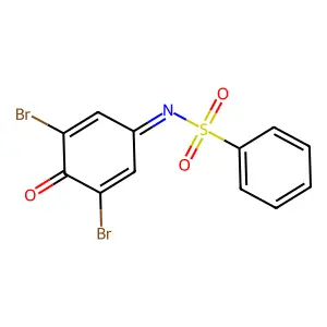 Benzenesulfonamide, N-(3,5-dibromo-4-oxo-2,5-cyclohexadien-1-ylidene)- structure