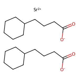 Cyclohexanebutanoic acid, strontium salt (2:1) structure