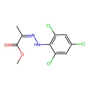 Propanoic acid, 2-[(2,4,6-trichlorophenyl)hydrazono]-, methyl ester structure