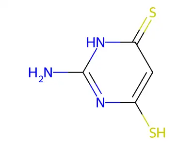 4,6-Pyrimidinedithiol, 2-amino- structure