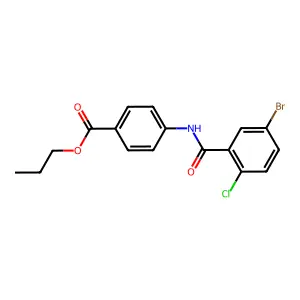 Propyl 4-[(5-bromo-2-chlorobenzoyl)amino]benzoate structure