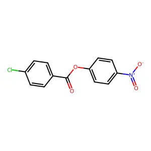 4-Chlorobenzoic acid, 4-nitrophenyl ester structure