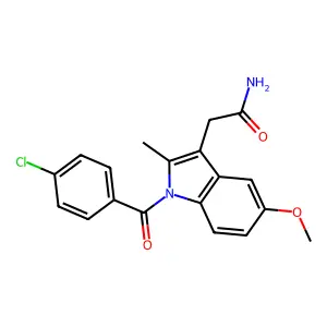 1-(4-Chlorobenzoyl)-5-methoxy-2-methyl-1H-indole-3-acetamide structure