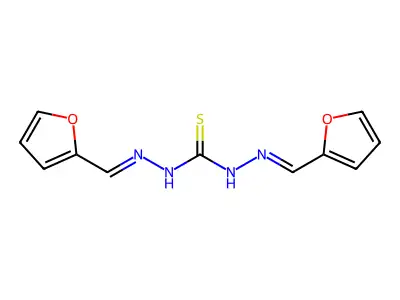Carbonothioic dihydrazide, bis(2-furanylmethylene)- structure