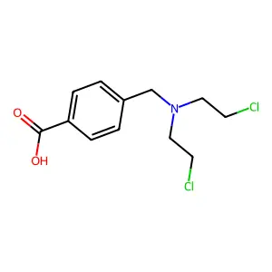 Benzoic acid, 4-[[bis(2-chloroethyl)amino]methyl]- structure