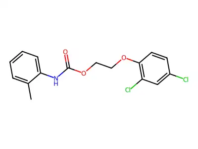 2-(2,4-dichlorophenoxy)ethyl N-(2-methylphenyl)carbamate structure