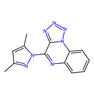 4-(3,5-dimethyl-1H-pyrazol-1-yl)tetrazolo[1,5-a]quinoxaline structure