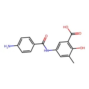 5-(4-氨基苯甲酰氨基)-2,3-甲酚酸 structure